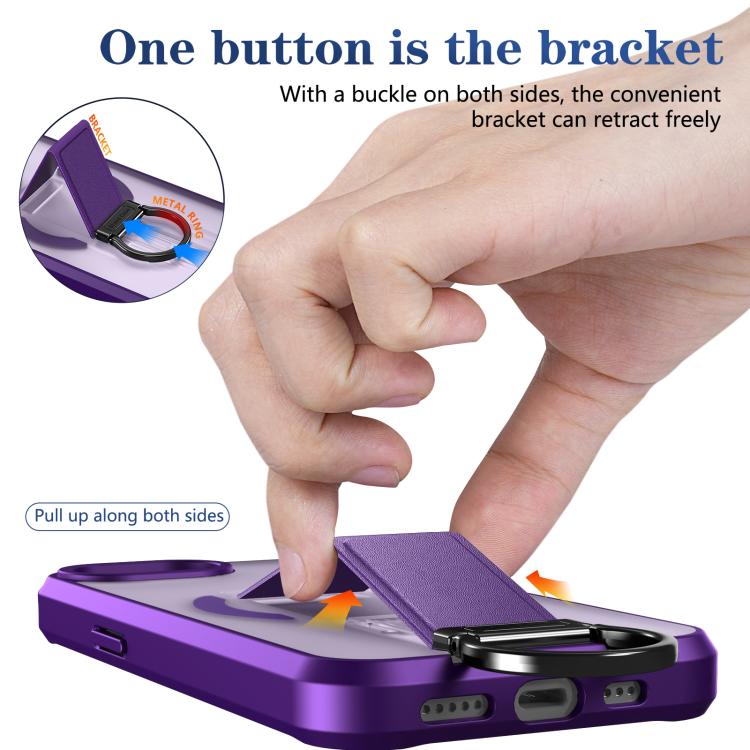 For iPhone 17e / 16e Skin-Friendly D-Ring Holder Magnetic Shockproof Phone Case
