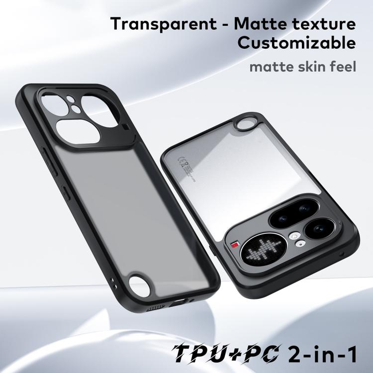 For Nothing Phone 4a Pro Fine Pore Matte Black TPU + PC Phone Case