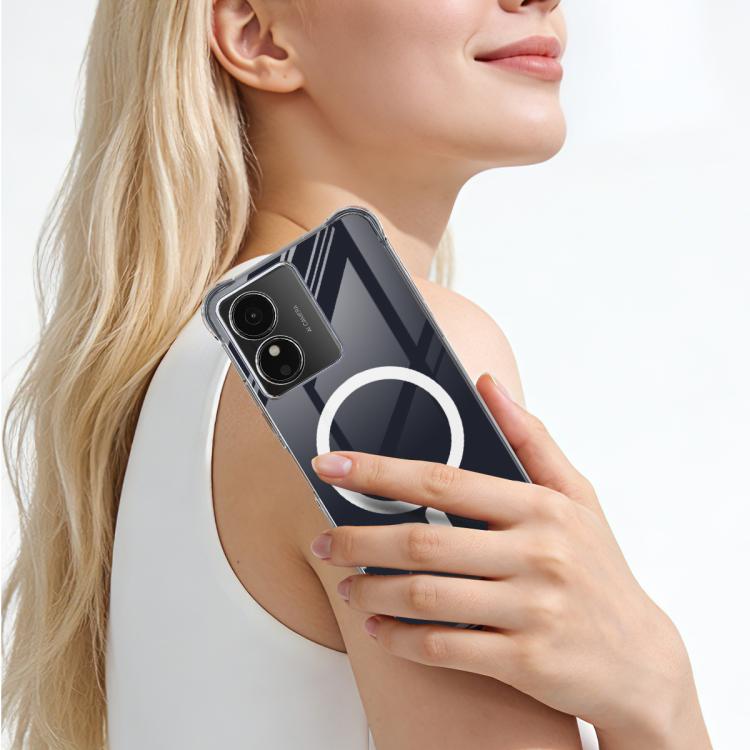 For HMD Key 4G/Aura2/Arc 4G imak Magnetic Shockproof Airbag TPU Phone Case - Transparent