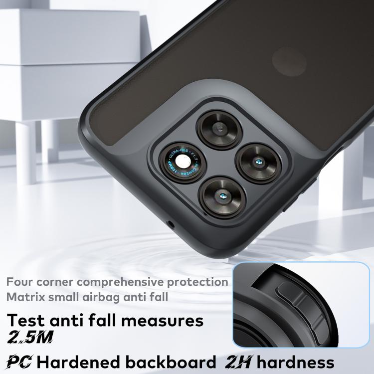 For Motorola Moto G77 5G Fine Pore Matte Black TPU + PC Phone Case