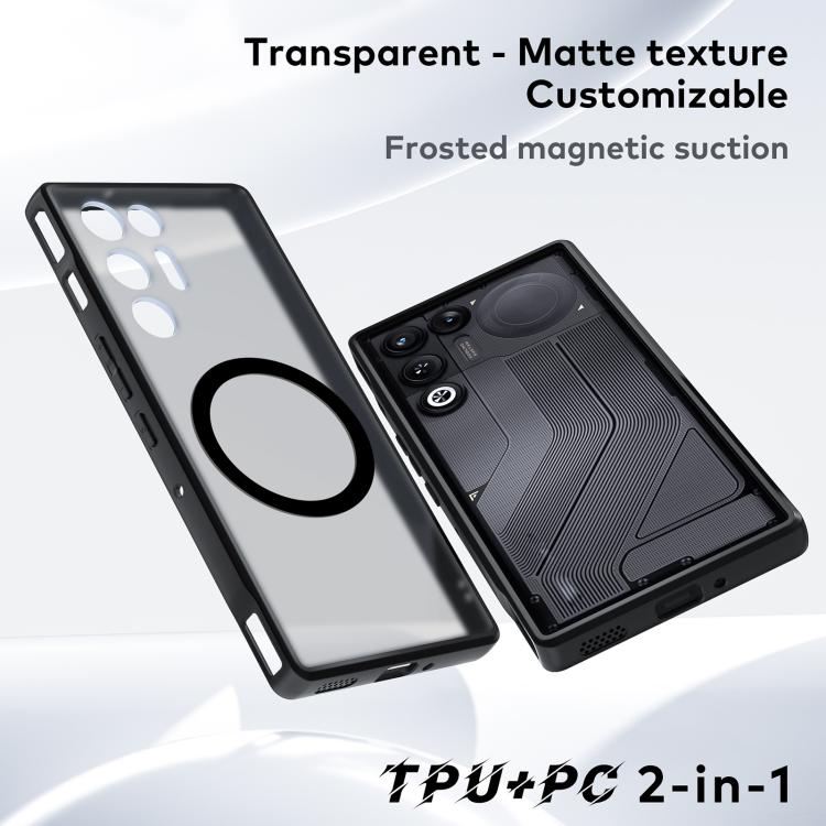 For ZTE nubia RedMagic 11 Air Fine Pore Magnetic TPU Hybrid PC Phone Case - Matte Black