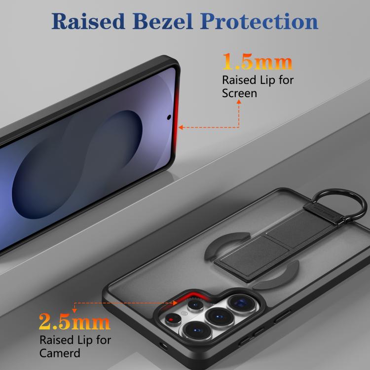 For Samsung Galaxy S26 Ultra 5G Skin-Friendly D-Ring Holder Magnetic Shockproof Phone Case