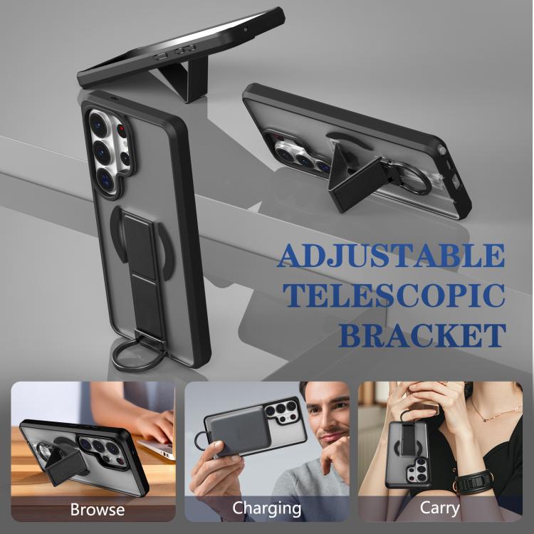 For Samsung Galaxy S26 Ultra 5G Skin-Friendly D-Ring Holder Magnetic Shockproof Phone Case