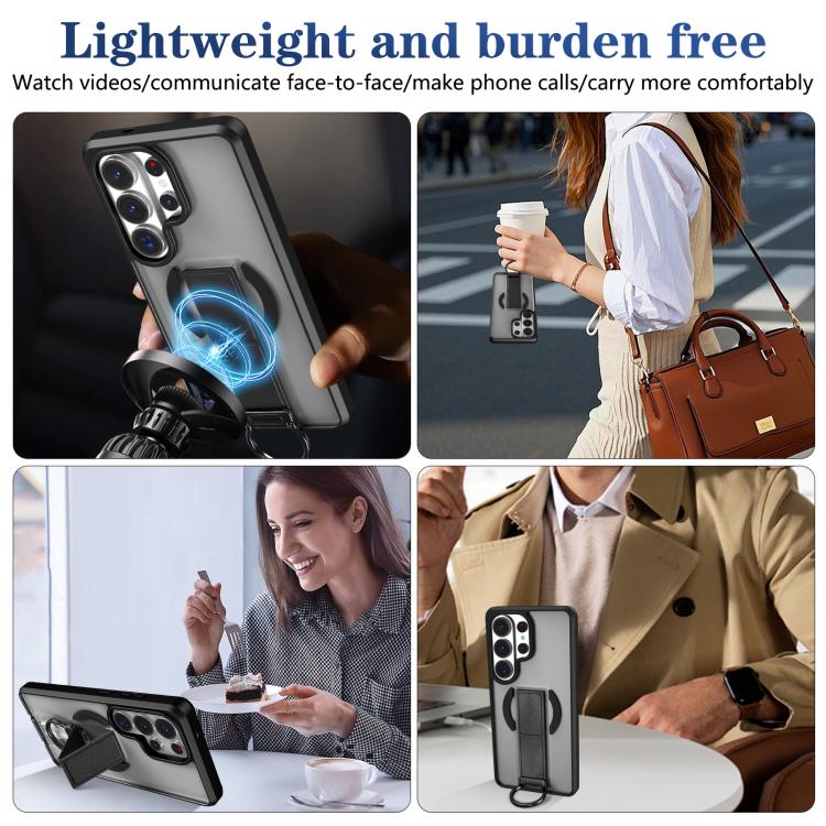 For Samsung Galaxy S26 Ultra 5G Skin-Friendly D-Ring Holder Magnetic Shockproof Phone Case