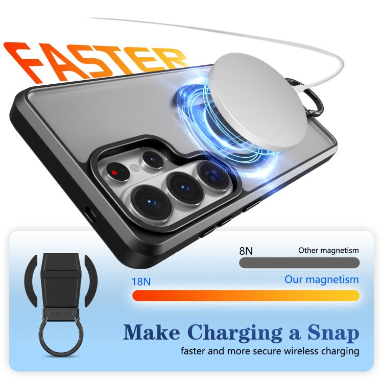 For Samsung Galaxy S26 Ultra 5G Skin-Friendly D-Ring Holder Magnetic Shockproof Phone Case