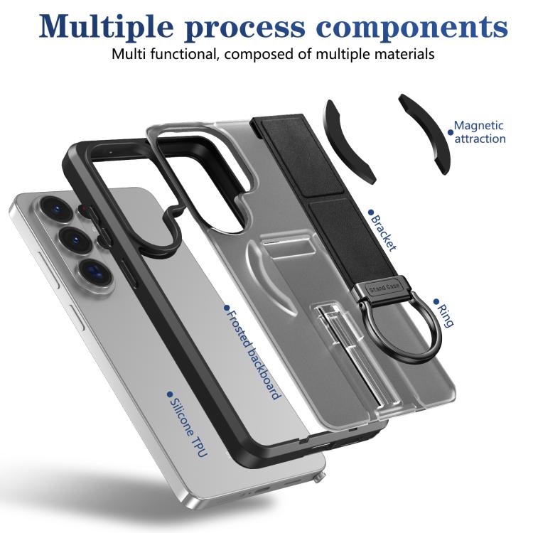 For Samsung Galaxy S26 Ultra 5G Skin-Friendly D-Ring Holder Magnetic Shockproof Phone Case