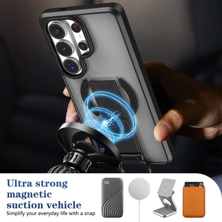 For Samsung Galaxy S26 Ultra 5G Skin-Friendly D-Ring Holder Magnetic Shockproof Phone Case