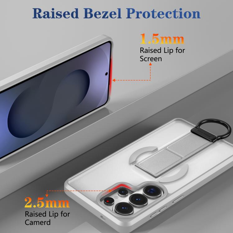 For Samsung Galaxy S26 Ultra 5G Skin-Friendly D-Ring Holder Magnetic Shockproof Phone Case
