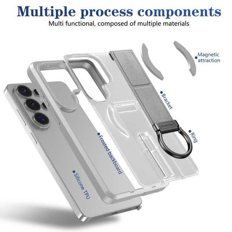 For Samsung Galaxy S26 Ultra 5G Skin-Friendly D-Ring Holder Magnetic Shockproof Phone Case