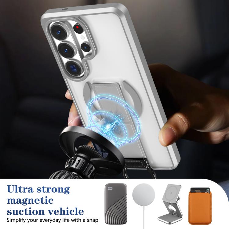 For Samsung Galaxy S26 Ultra 5G Skin-Friendly D-Ring Holder Magnetic Shockproof Phone Case