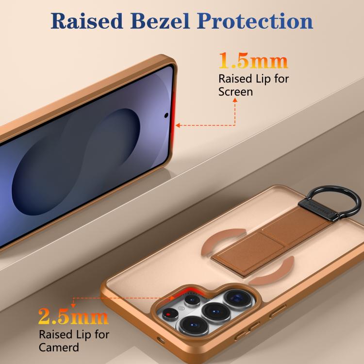 For Samsung Galaxy S26 Ultra 5G Skin-Friendly D-Ring Holder Magnetic Shockproof Phone Case
