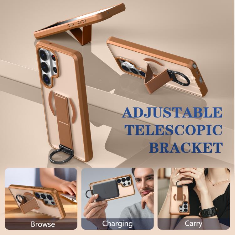 For Samsung Galaxy S26 Ultra 5G Skin-Friendly D-Ring Holder Magnetic Shockproof Phone Case