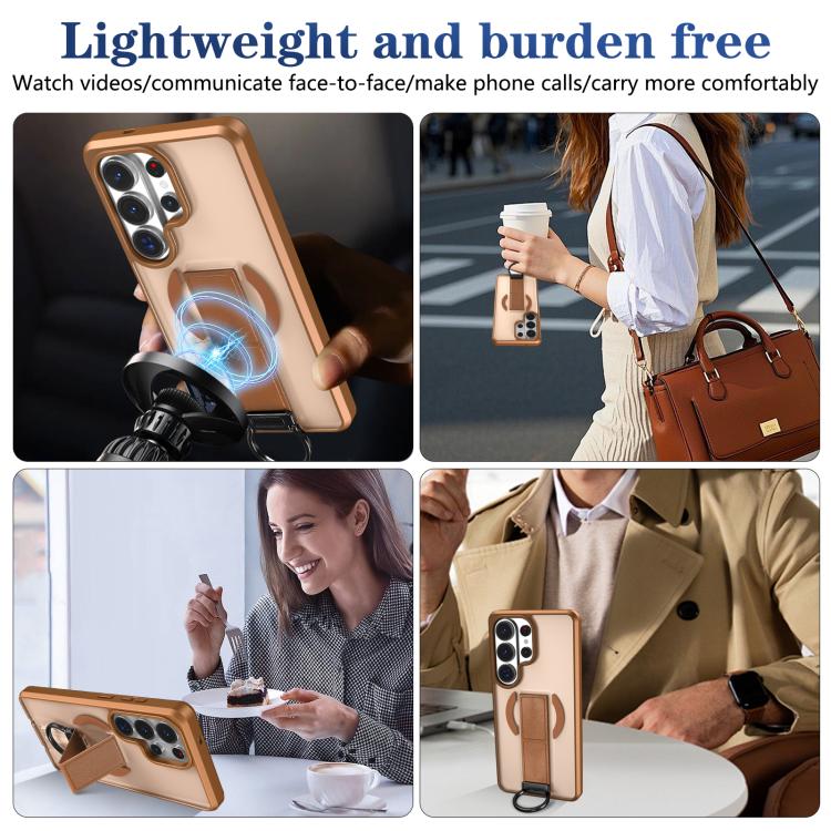 For Samsung Galaxy S26 Ultra 5G Skin-Friendly D-Ring Holder Magnetic Shockproof Phone Case