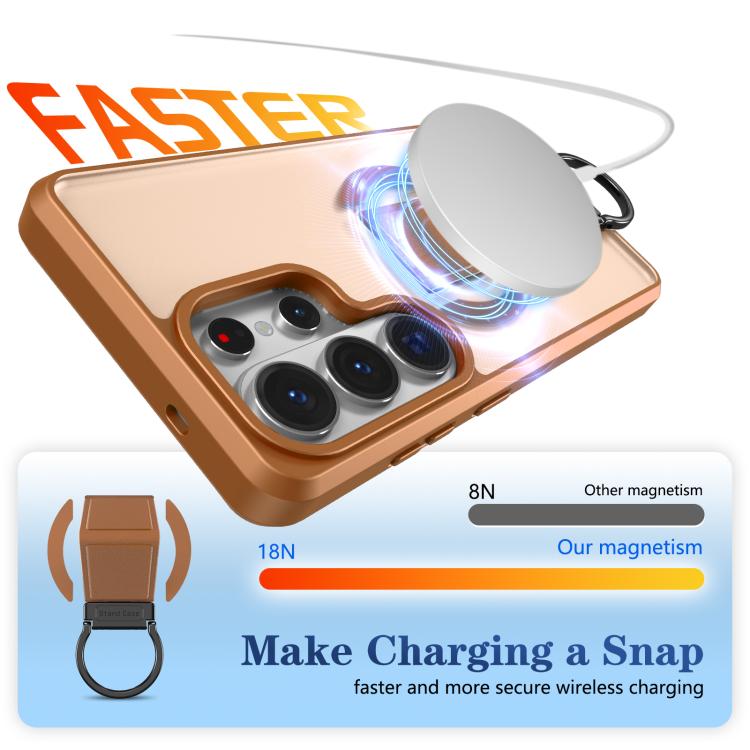 For Samsung Galaxy S26 Ultra 5G Skin-Friendly D-Ring Holder Magnetic Shockproof Phone Case