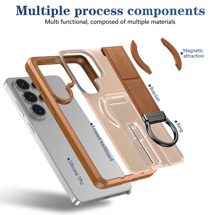 For Samsung Galaxy S26 Ultra 5G Skin-Friendly D-Ring Holder Magnetic Shockproof Phone Case