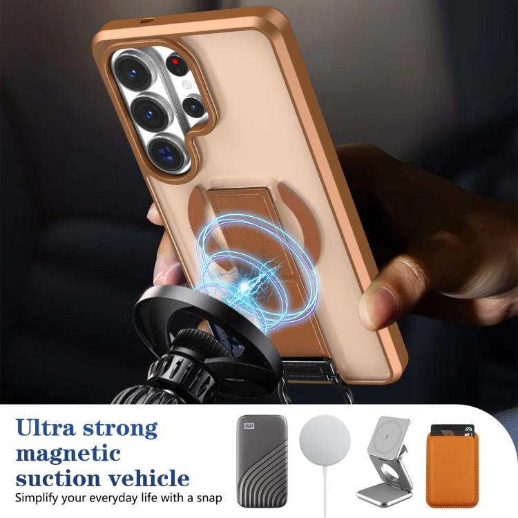 For Samsung Galaxy S26 Ultra 5G Skin-Friendly D-Ring Holder Magnetic Shockproof Phone Case
