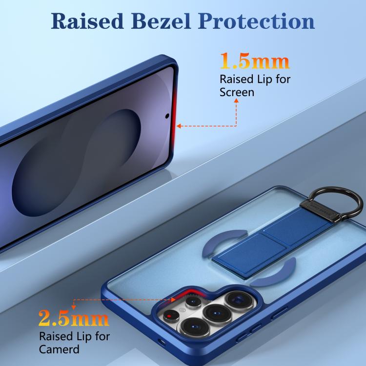 For Samsung Galaxy S26 Ultra 5G Skin-Friendly D-Ring Holder Magnetic Shockproof Phone Case