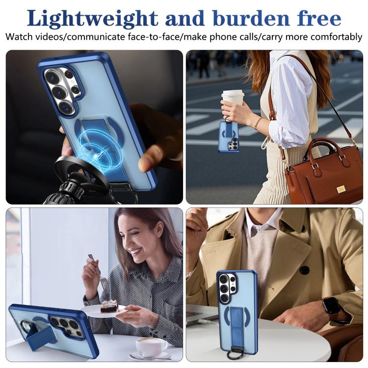 For Samsung Galaxy S26 Ultra 5G Skin-Friendly D-Ring Holder Magnetic Shockproof Phone Case
