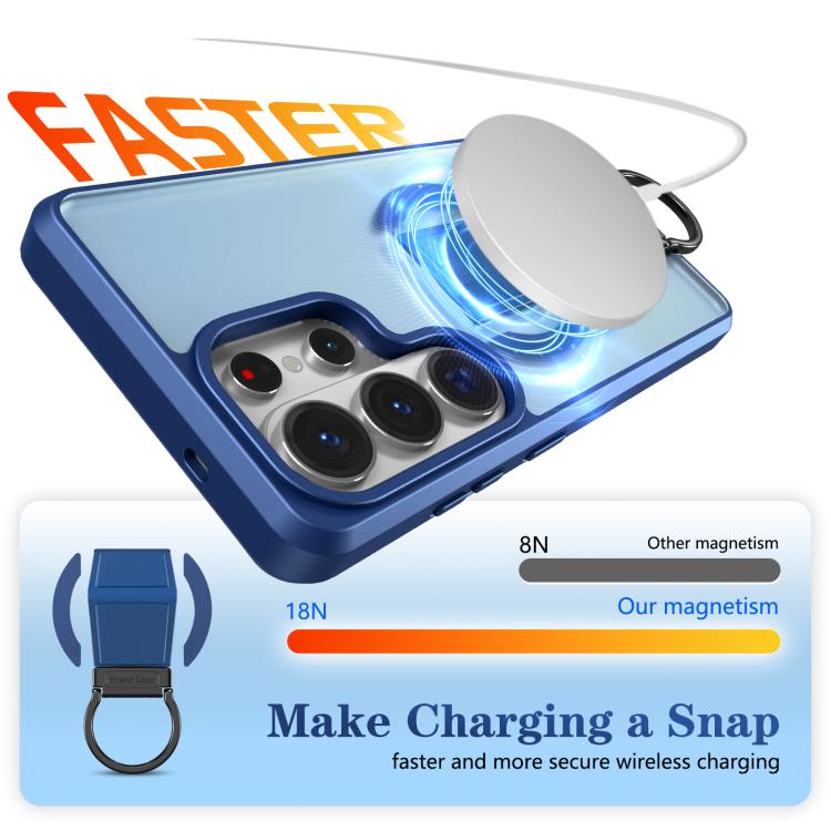 For Samsung Galaxy S26 Ultra 5G Skin-Friendly D-Ring Holder Magnetic Shockproof Phone Case