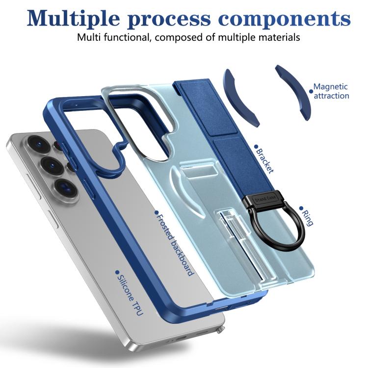 For Samsung Galaxy S26 Ultra 5G Skin-Friendly D-Ring Holder Magnetic Shockproof Phone Case