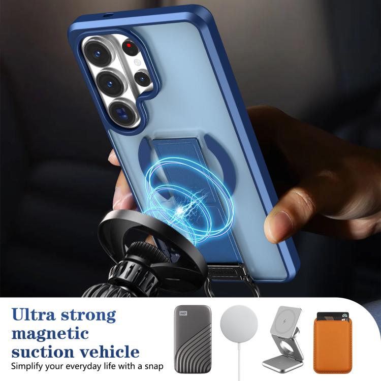 For Samsung Galaxy S26 Ultra 5G Skin-Friendly D-Ring Holder Magnetic Shockproof Phone Case