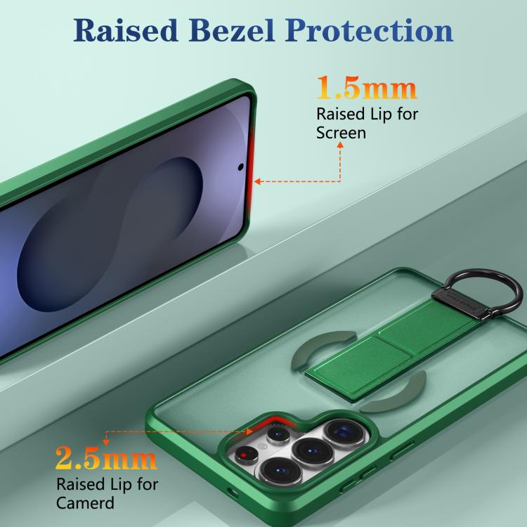 For Samsung Galaxy S26 Ultra 5G Skin-Friendly D-Ring Holder Magnetic Shockproof Phone Case