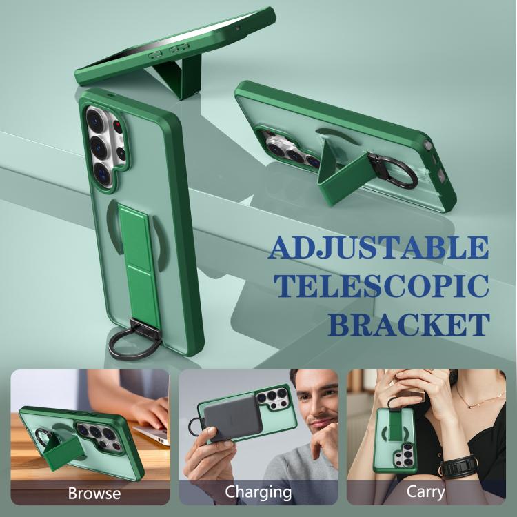 For Samsung Galaxy S26 Ultra 5G Skin-Friendly D-Ring Holder Magnetic Shockproof Phone Case