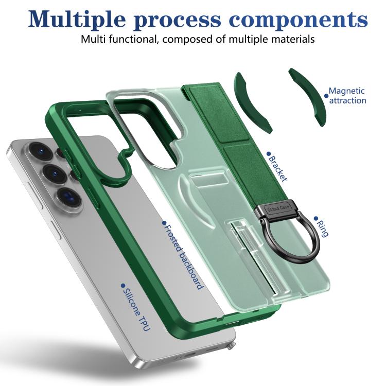 For Samsung Galaxy S26 Ultra 5G Skin-Friendly D-Ring Holder Magnetic Shockproof Phone Case