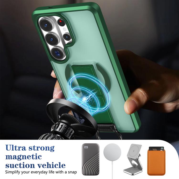For Samsung Galaxy S26 Ultra 5G Skin-Friendly D-Ring Holder Magnetic Shockproof Phone Case