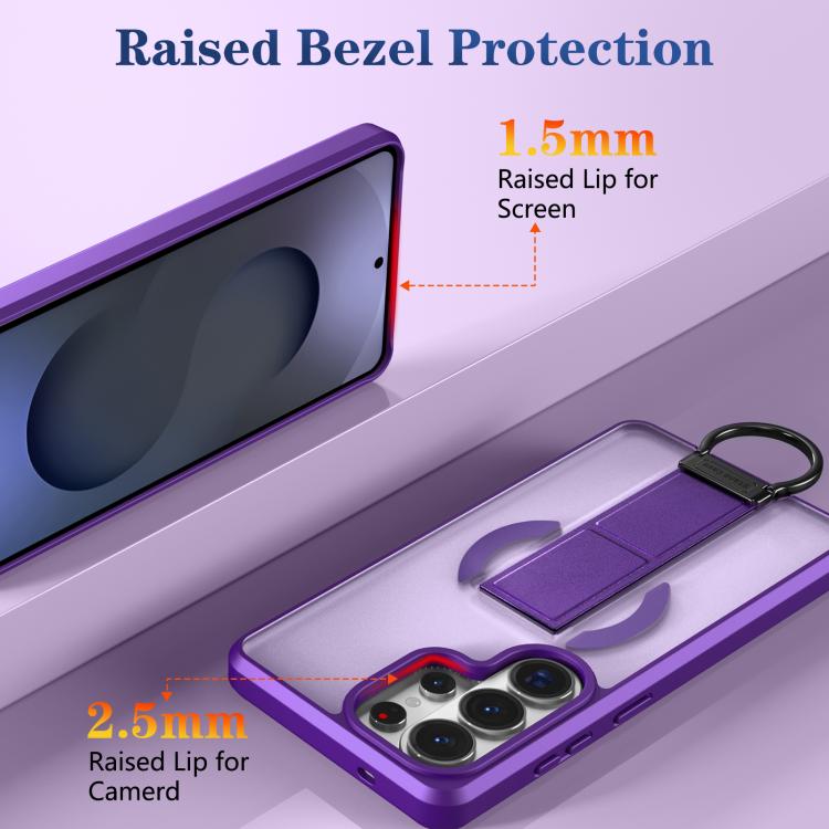For Samsung Galaxy S26 Ultra 5G Skin-Friendly D-Ring Holder Magnetic Shockproof Phone Case