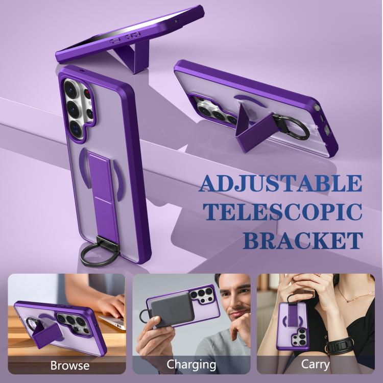 For Samsung Galaxy S26 Ultra 5G Skin-Friendly D-Ring Holder Magnetic Shockproof Phone Case