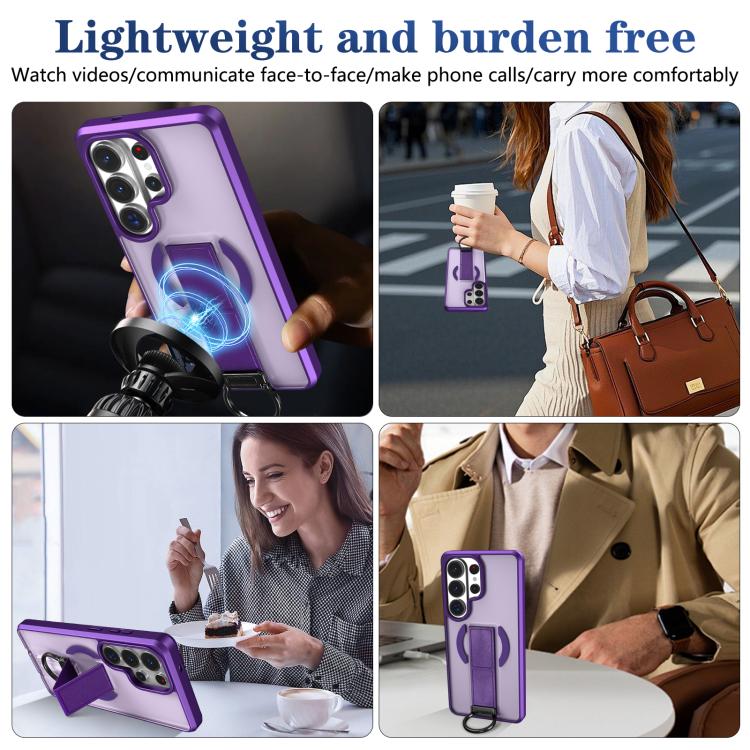 For Samsung Galaxy S26 Ultra 5G Skin-Friendly D-Ring Holder Magnetic Shockproof Phone Case