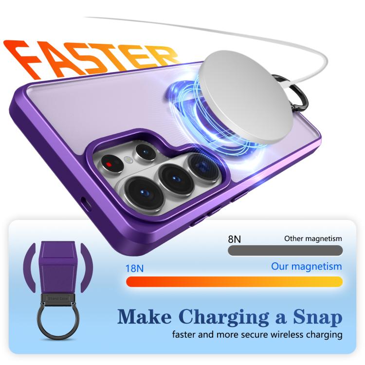 For Samsung Galaxy S26 Ultra 5G Skin-Friendly D-Ring Holder Magnetic Shockproof Phone Case
