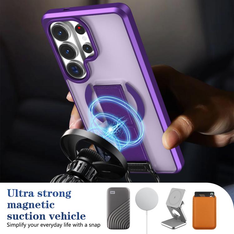 For Samsung Galaxy S26 Ultra 5G Skin-Friendly D-Ring Holder Magnetic Shockproof Phone Case