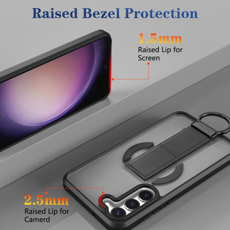 For Samsung Galaxy S23+ 5G Skin-Friendly D-Ring Holder Magnetic Shockproof Phone Case