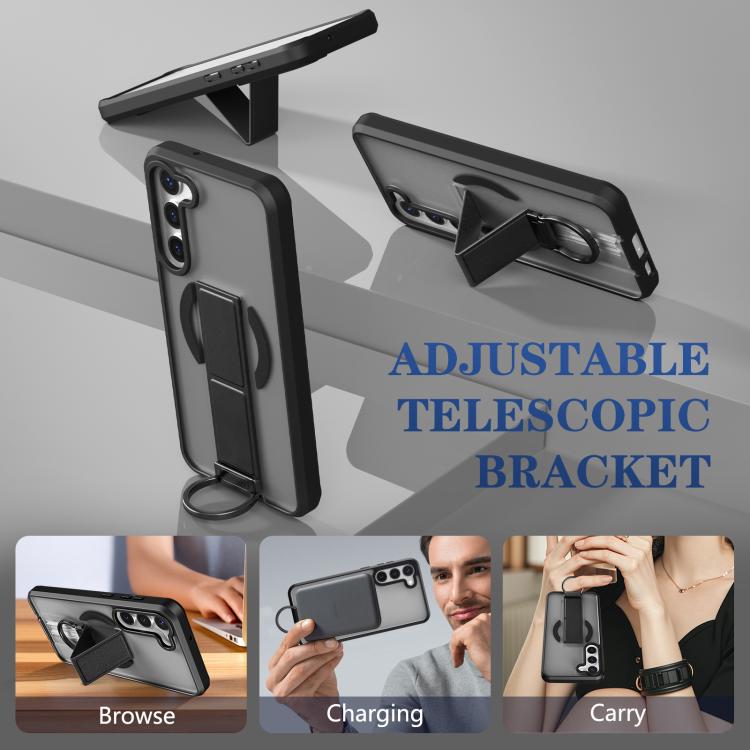 For Samsung Galaxy S23+ 5G Skin-Friendly D-Ring Holder Magnetic Shockproof Phone Case