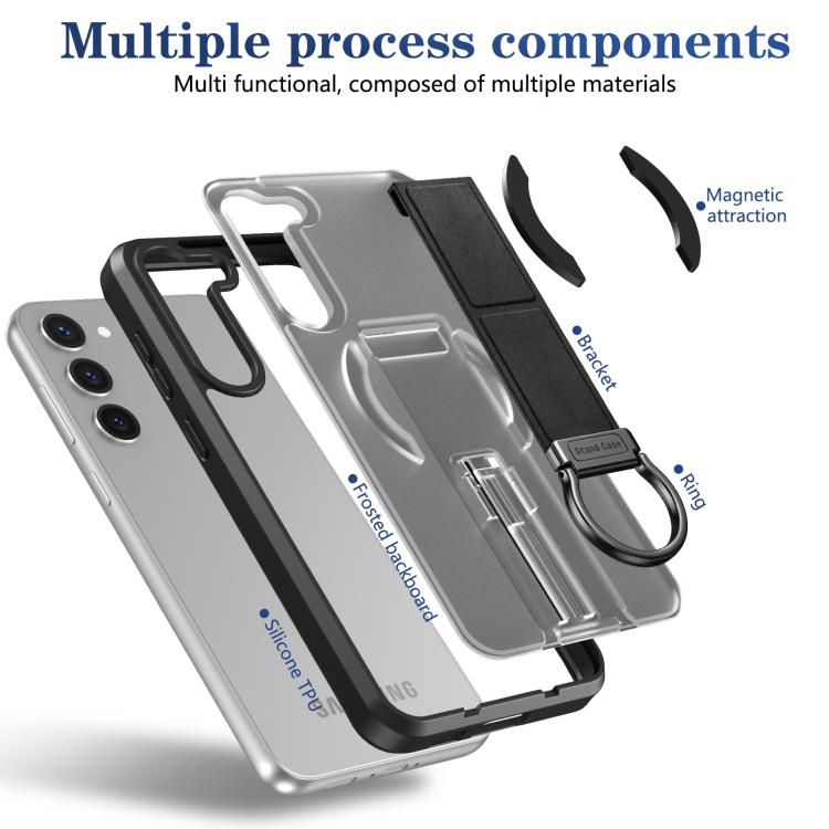 For Samsung Galaxy S23+ 5G Skin-Friendly D-Ring Holder Magnetic Shockproof Phone Case