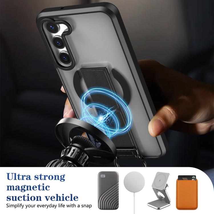 For Samsung Galaxy S23+ 5G Skin-Friendly D-Ring Holder Magnetic Shockproof Phone Case