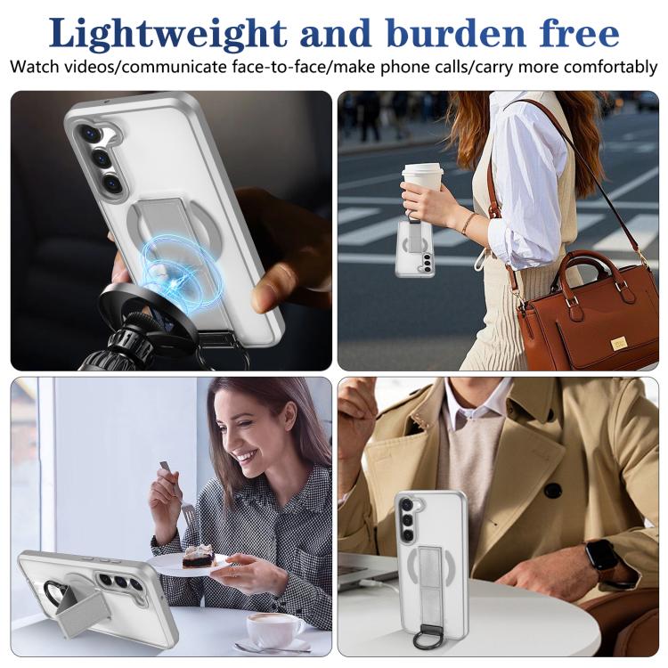For Samsung Galaxy S23+ 5G Skin-Friendly D-Ring Holder Magnetic Shockproof Phone Case