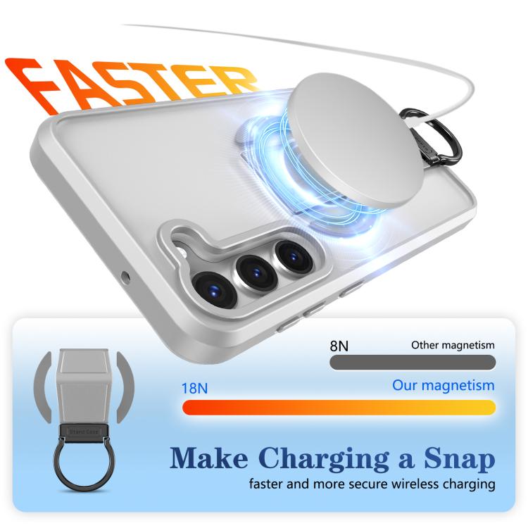 For Samsung Galaxy S23+ 5G Skin-Friendly D-Ring Holder Magnetic Shockproof Phone Case
