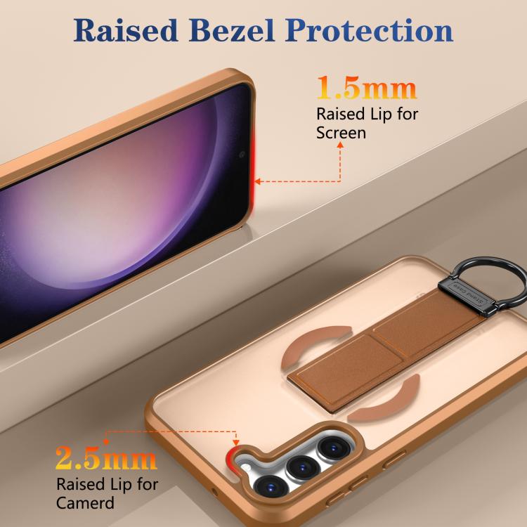 For Samsung Galaxy S23+ 5G Skin-Friendly D-Ring Holder Magnetic Shockproof Phone Case