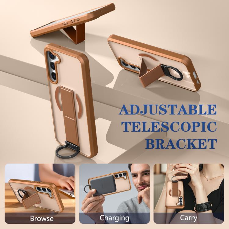 For Samsung Galaxy S23+ 5G Skin-Friendly D-Ring Holder Magnetic Shockproof Phone Case