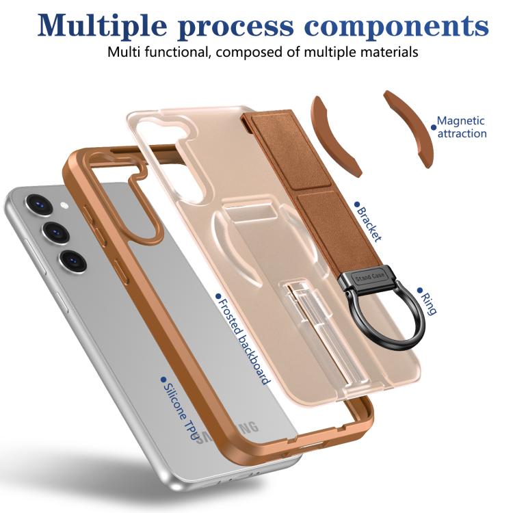 For Samsung Galaxy S23+ 5G Skin-Friendly D-Ring Holder Magnetic Shockproof Phone Case