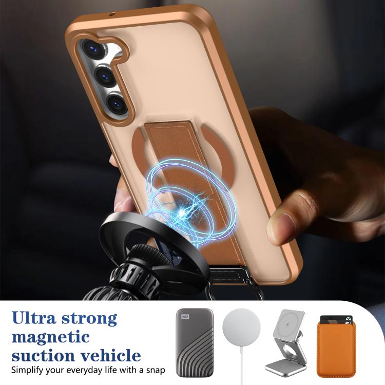 For Samsung Galaxy S23+ 5G Skin-Friendly D-Ring Holder Magnetic Shockproof Phone Case
