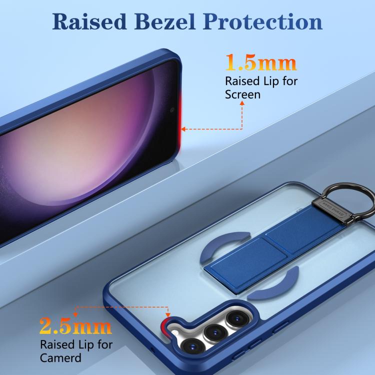 For Samsung Galaxy S23+ 5G Skin-Friendly D-Ring Holder Magnetic Shockproof Phone Case