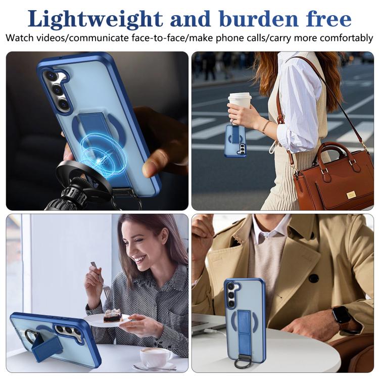 For Samsung Galaxy S23+ 5G Skin-Friendly D-Ring Holder Magnetic Shockproof Phone Case