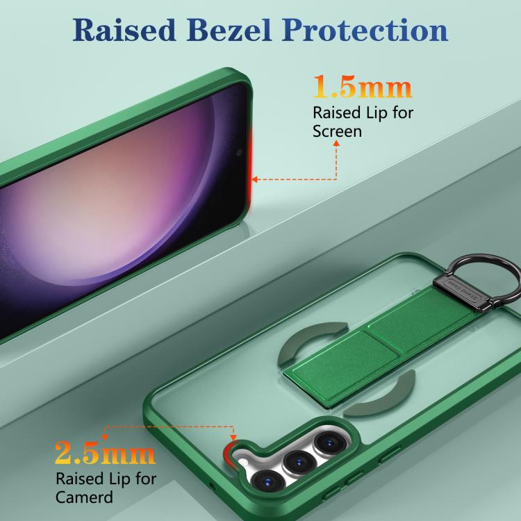 For Samsung Galaxy S23+ 5G Skin-Friendly D-Ring Holder Magnetic Shockproof Phone Case