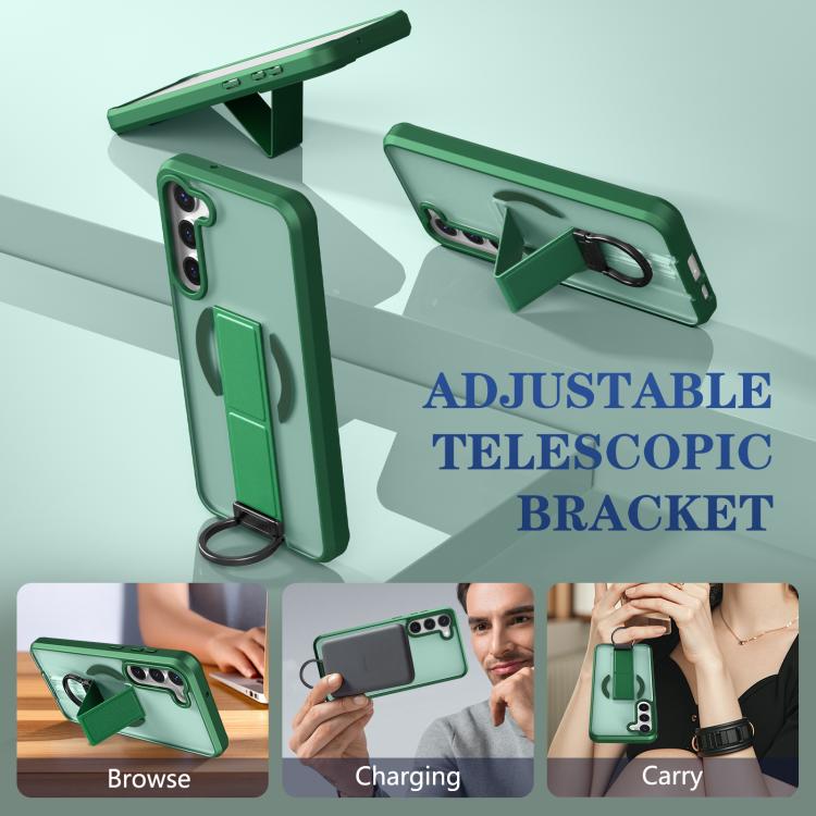 For Samsung Galaxy S23+ 5G Skin-Friendly D-Ring Holder Magnetic Shockproof Phone Case