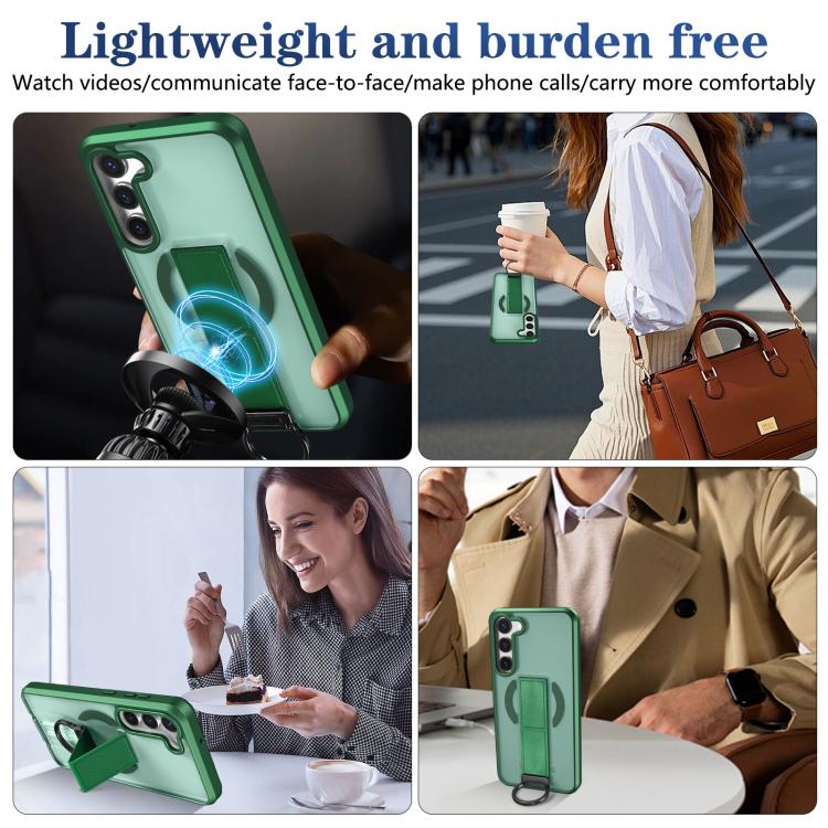 For Samsung Galaxy S23+ 5G Skin-Friendly D-Ring Holder Magnetic Shockproof Phone Case