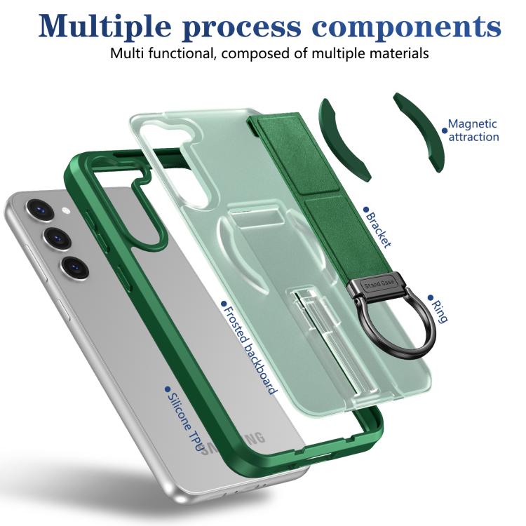 For Samsung Galaxy S23+ 5G Skin-Friendly D-Ring Holder Magnetic Shockproof Phone Case